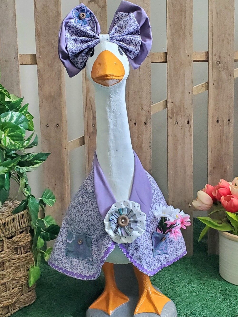Porch Goose Clothes Fits Large Concrte Goose
